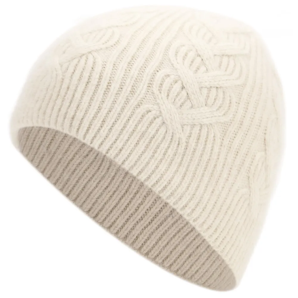 Men & Women Cashmere Blend Beanie Hat Soft Lightweight Warm Winter Ribbed Cuffed & Cuffless Knit Beanie Hat