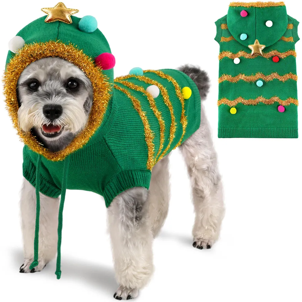Premium Knitted Sweater Pet Knitwear Christmas Costume Dog Apparel for Festive Celebrations