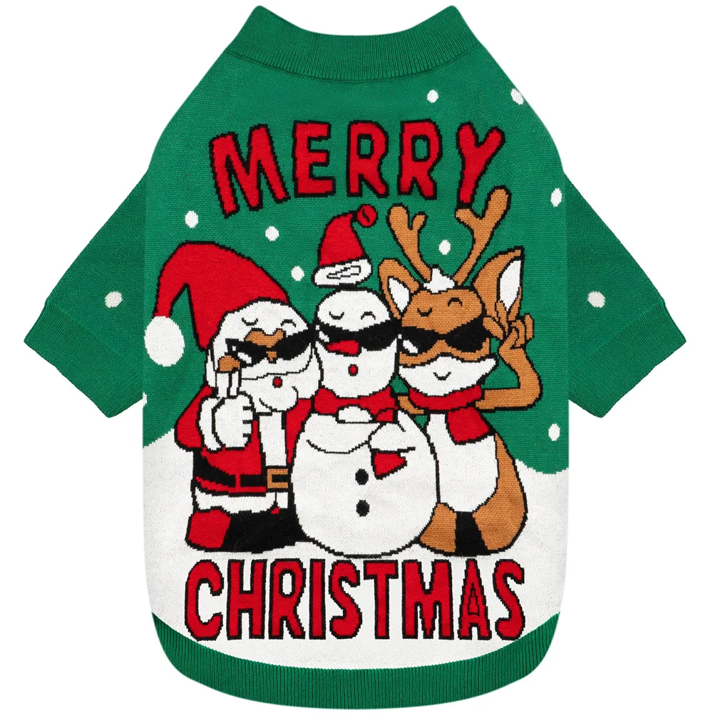 Festive Dog Apparel Christmas Dinosaur Design Warm Pet Clothing