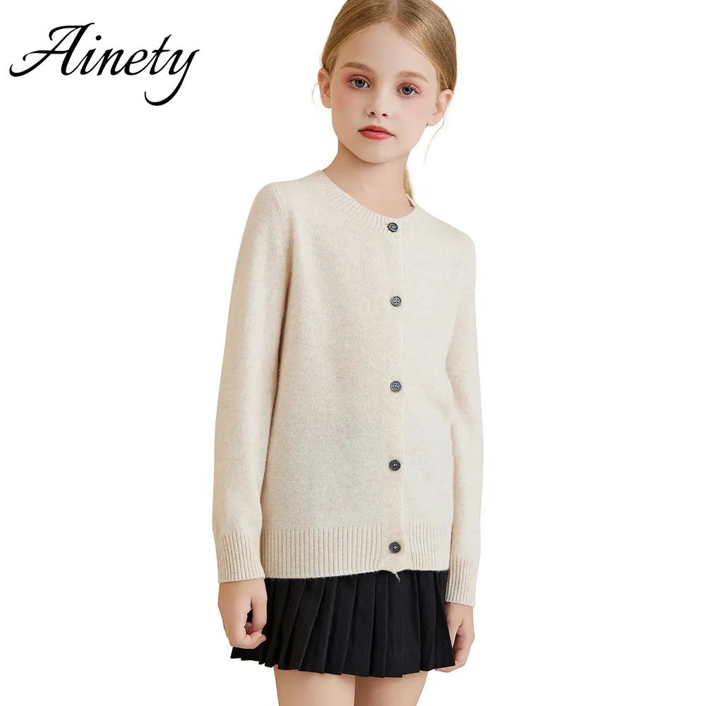 Source Manufacturer Kids Clothes Cardigan Sweater 100% Wool Casual Winter Garment