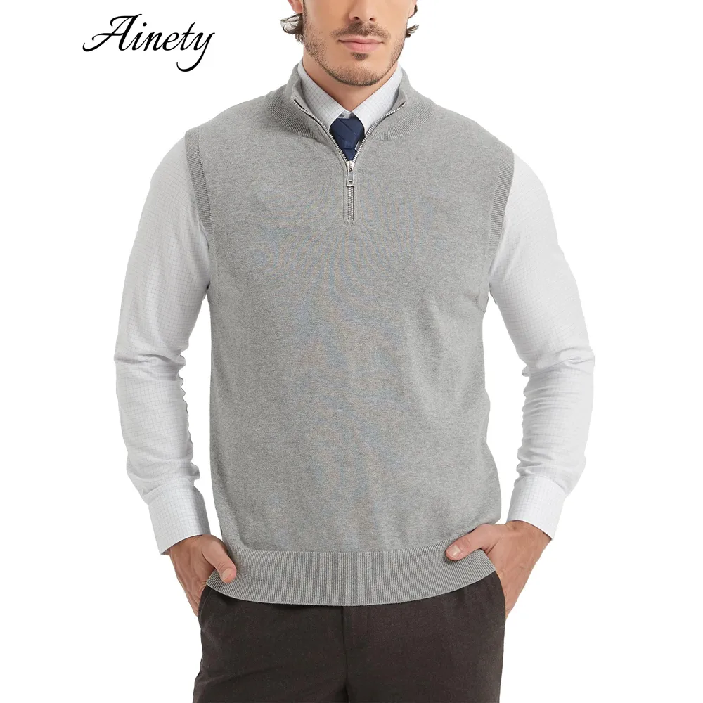 Men Sweater 100% Cotton Polo Sweater Collared Pullover Fashion Clothes