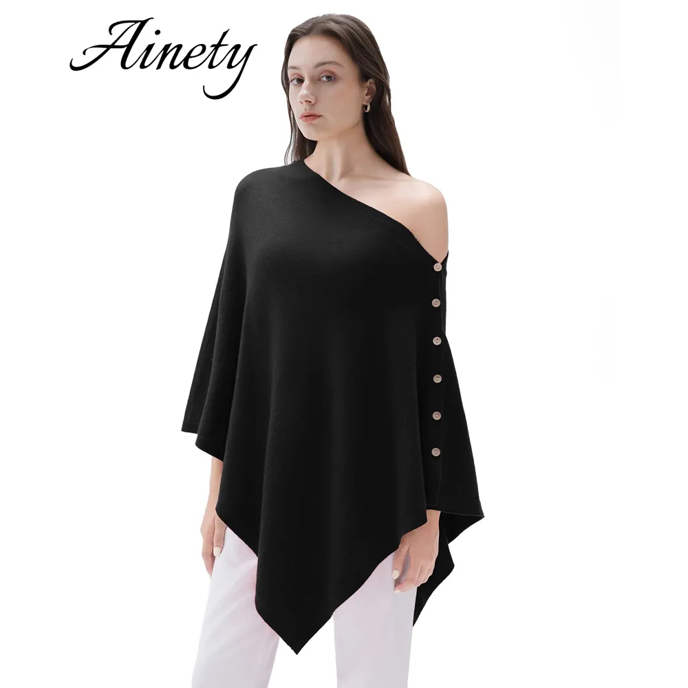 Premium Cashmere Sweater Women's Knitted Poncho Shrug Pullover Sweater Lady Sweater